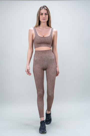 Legging High Rise 7/8 Coffee Dots