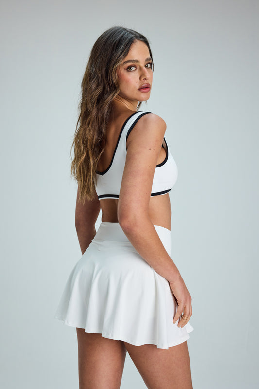 Sujetador deportivo escotado copas_Blanco Line