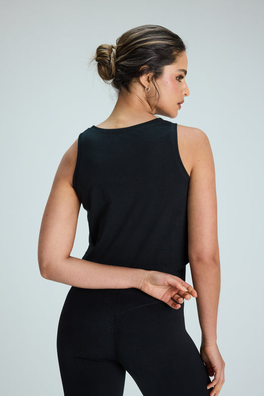 Outside Tank Algodón Black