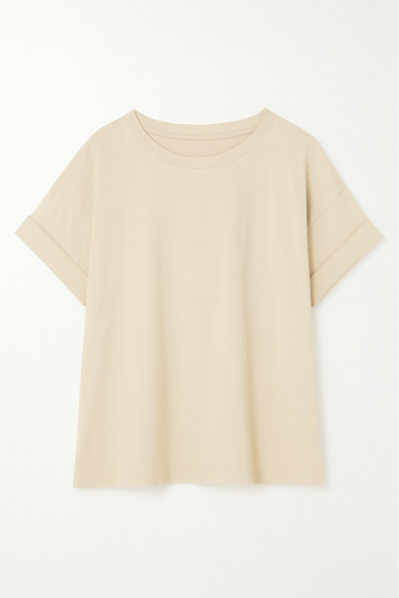 Polera Oversize Algodón_Arena