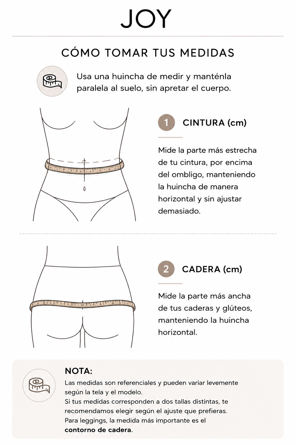 Cómo tomar tus medidas