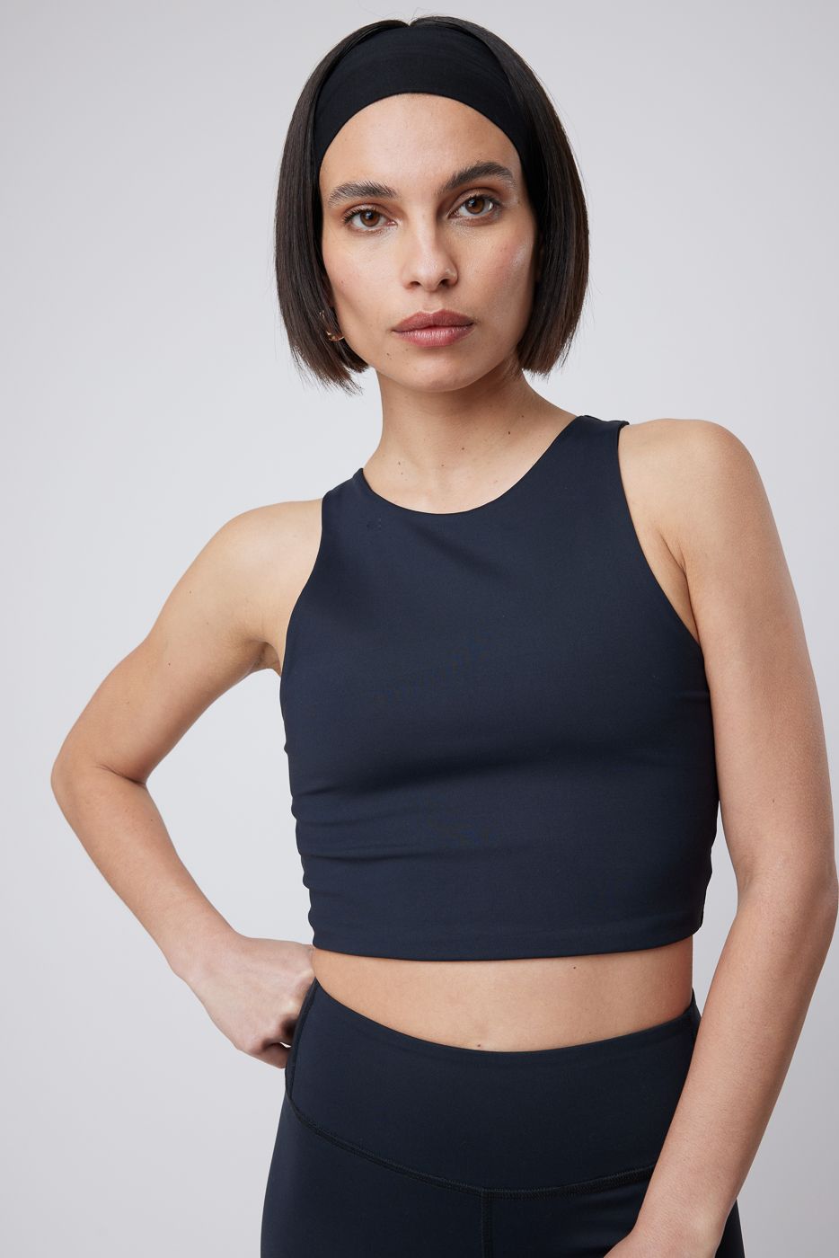 Croptop Halter Black