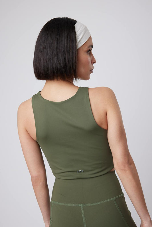 Croptop Halter Moss Green