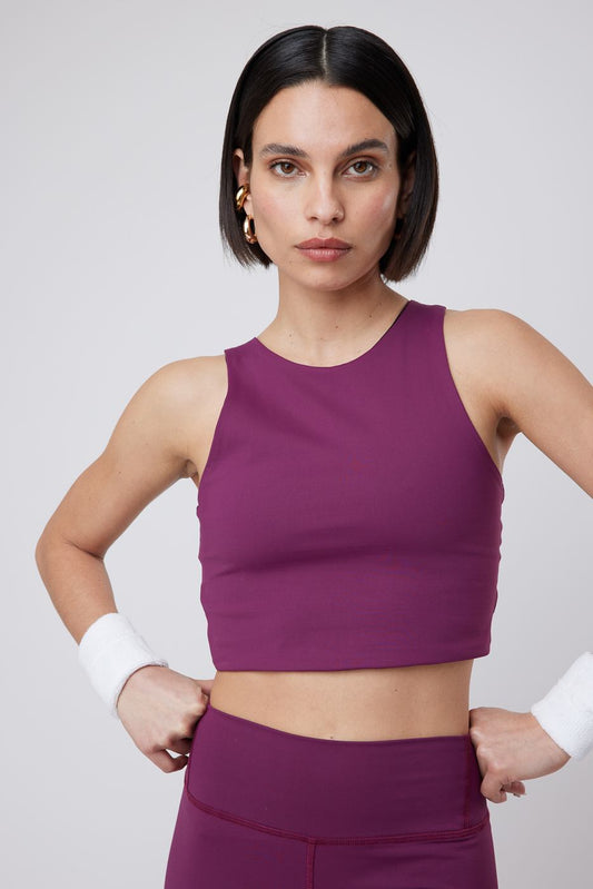 Croptop Halter Red Wine