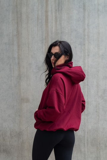 Poleron Hoodie_Burdeo