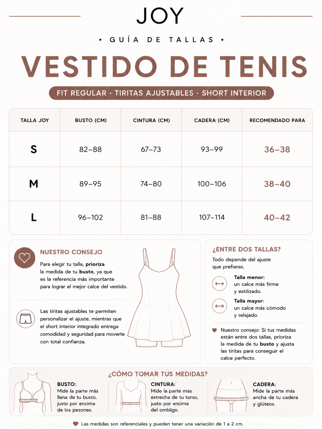 Tabla de Tallas