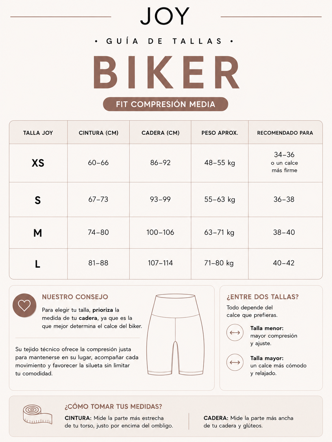 Tabla de Tallas