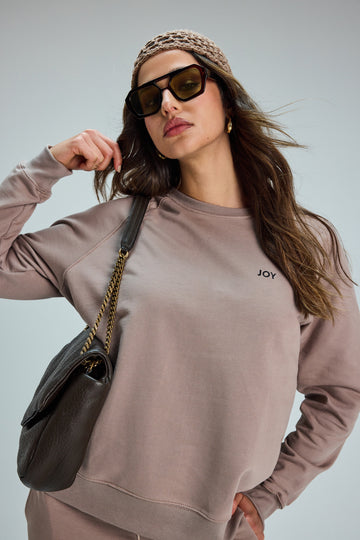 Poleron Crewneck JOY Tabaco