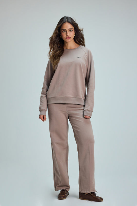 Poleron Crewneck JOY Tabaco