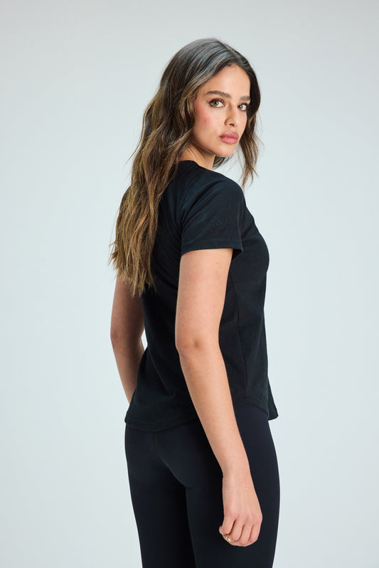 Polera Básica Algodón Black
