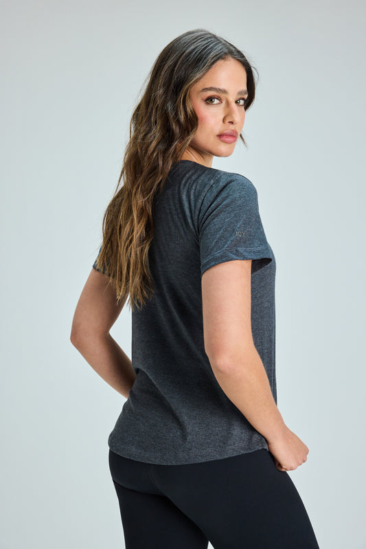 Polera Básica Algodón Charcoal