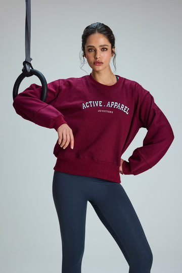 Sweatshirt Active Apparel Burgundy & White