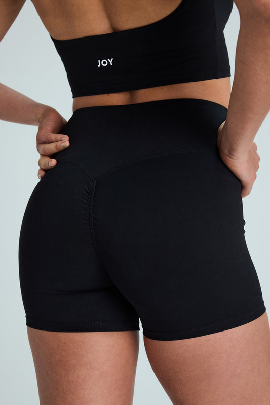 Biker cintura alta seamless front_Negro
