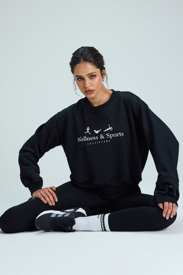 Sweatshirt Wellness & Sports Black