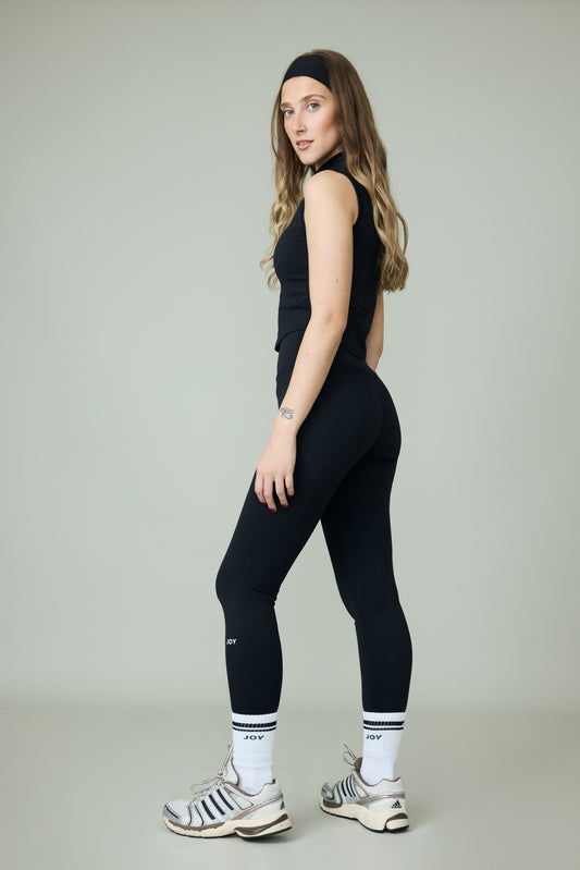 Tank top cuello alto copas_Negro