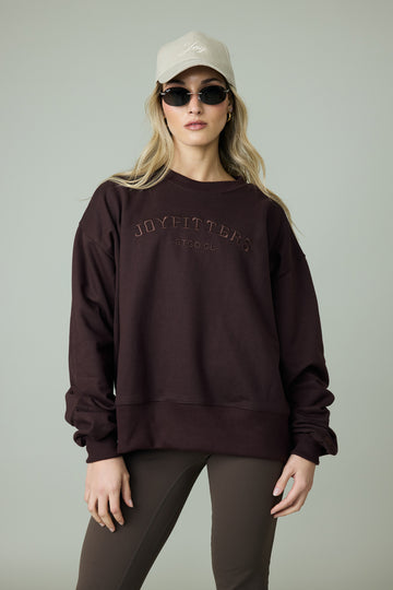 Poleron crewneck_Café Oscuro