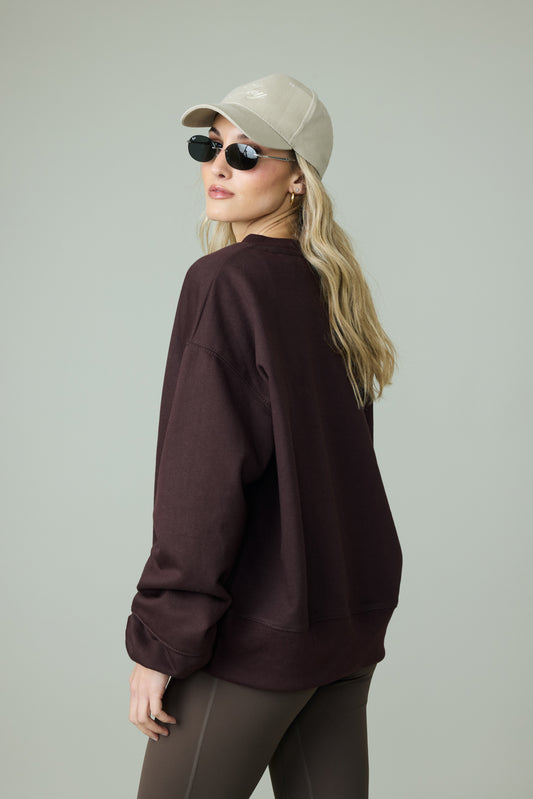 Poleron crewneck_Café Oscuro