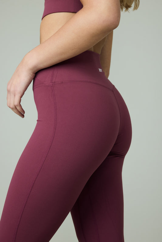 Flare pant pretina cruzada_Burdeo
