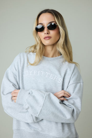 Poleron crewneck_Gris claro