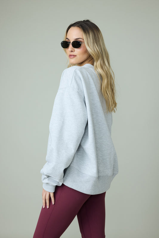Poleron crewneck_Gris claro