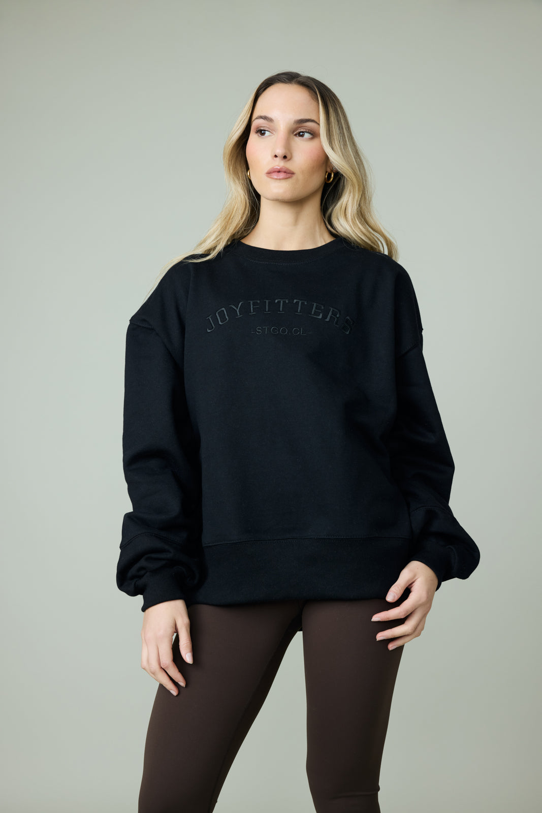 Poleron crewneck_Negro