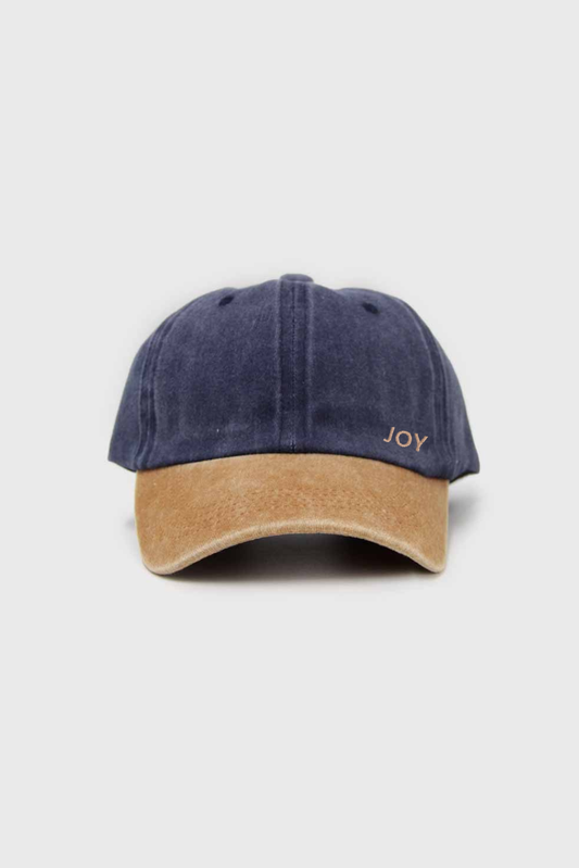 Gorra bicolor infantil_azul camel