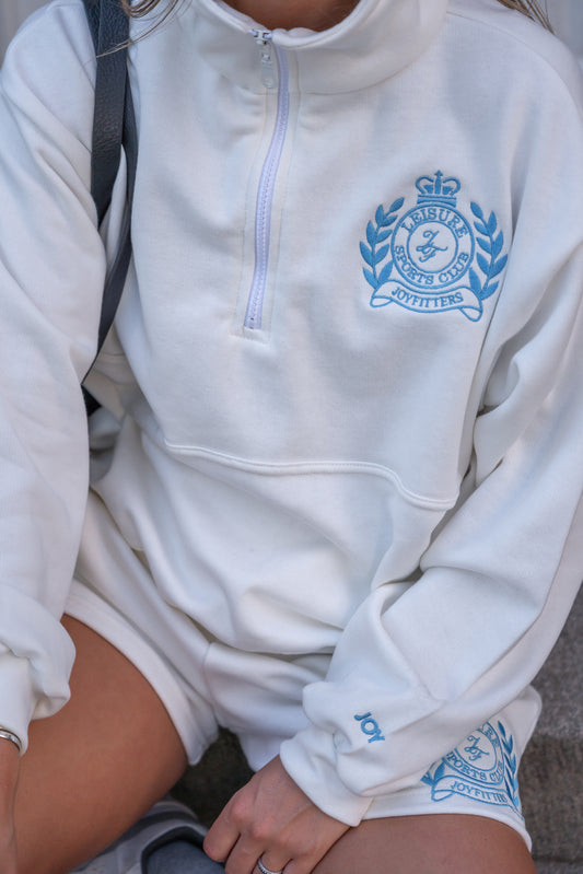 Sweatshirt Zip Sports Club Ivory