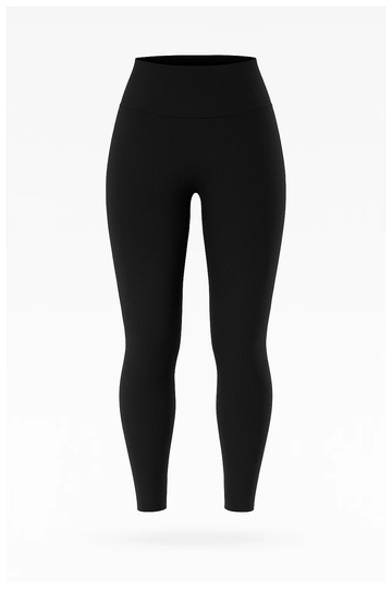 Legging acanalado compresivo_Negro