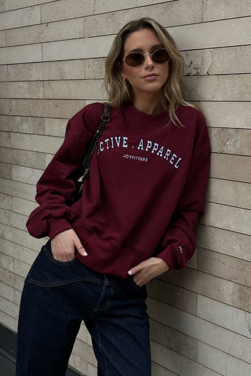 Sweatshirt Active Apparel Burgundy & White