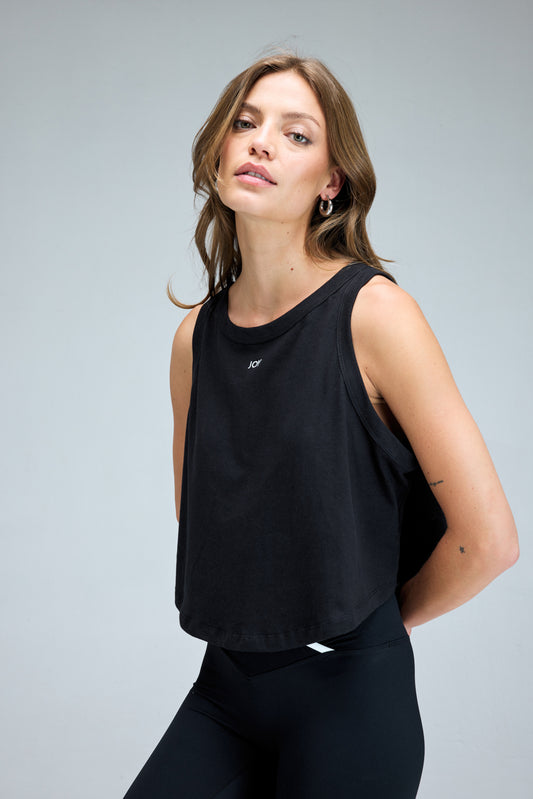 Outside Tank Algodón Black