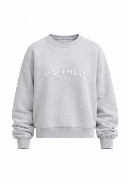 Poleron crewneck_Gris claro