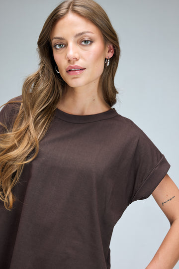 Polera Oversize Algodón_Espresso