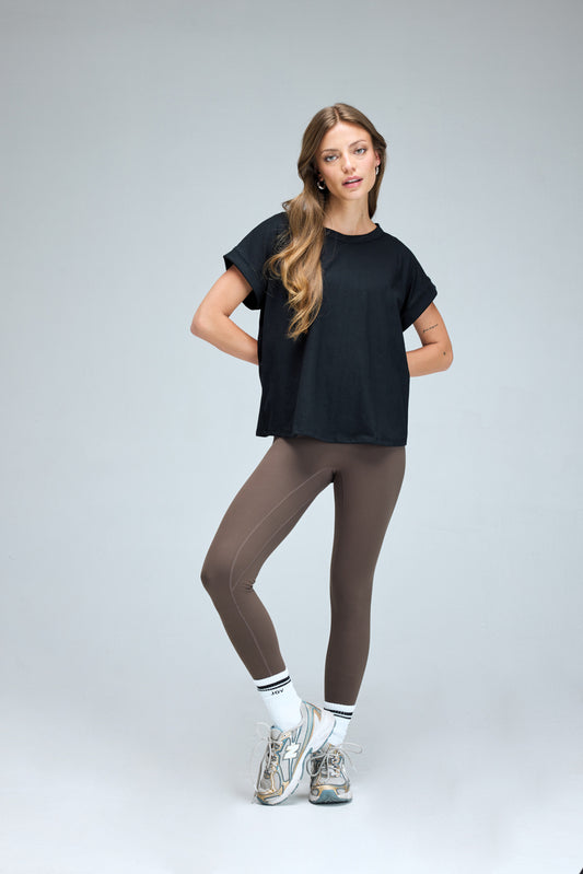 Polera Oversize Algodón_Negra