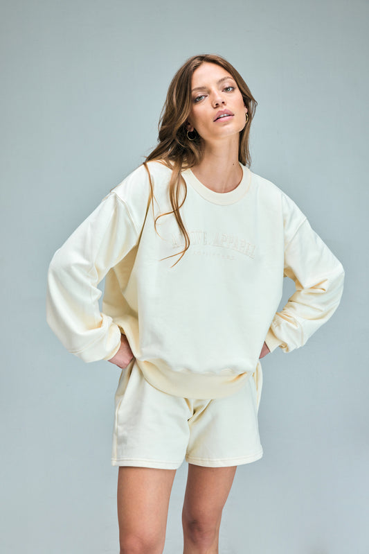 Short Combinado Algodón_Mantequilla