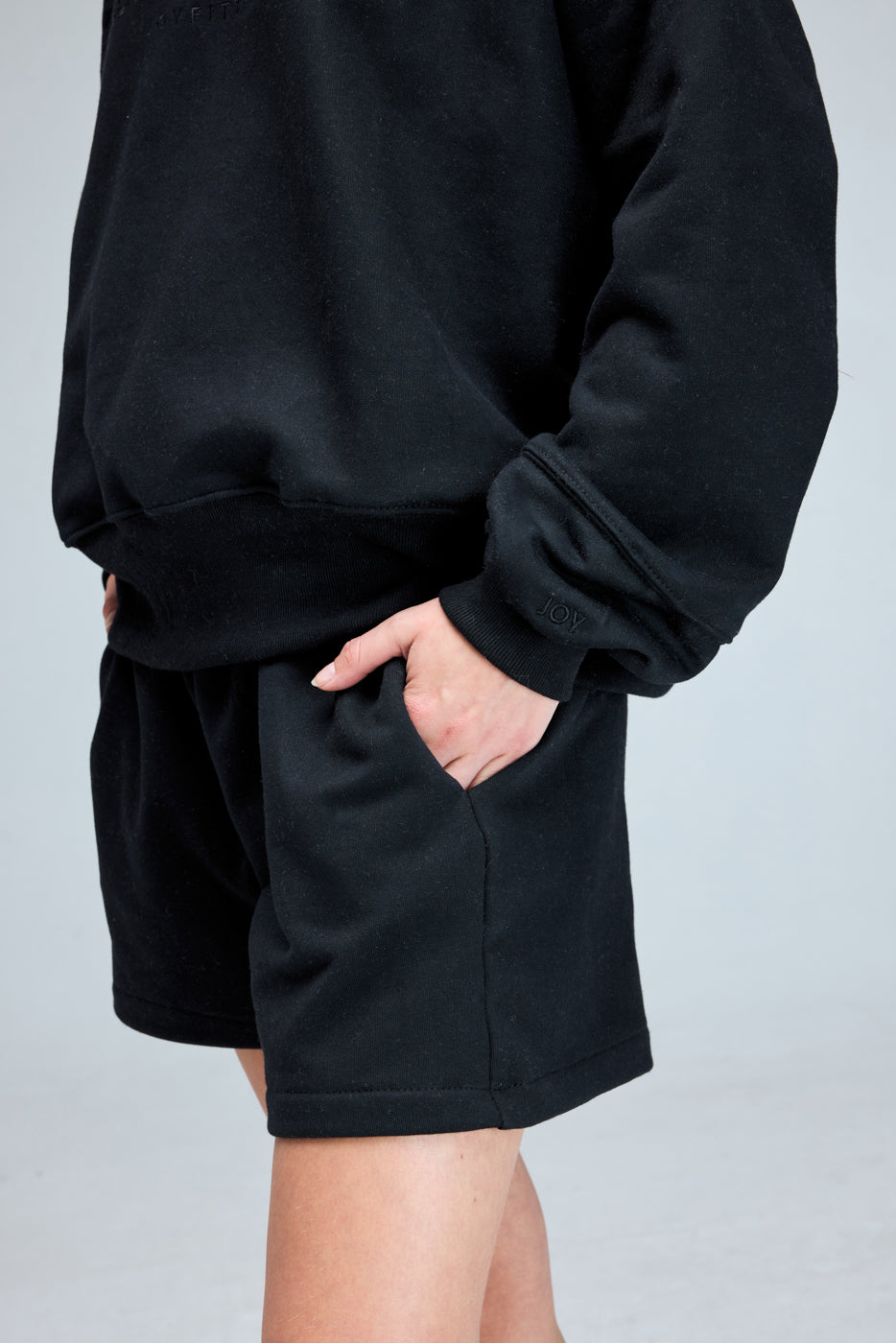 Short Combinado Algodón_Negro