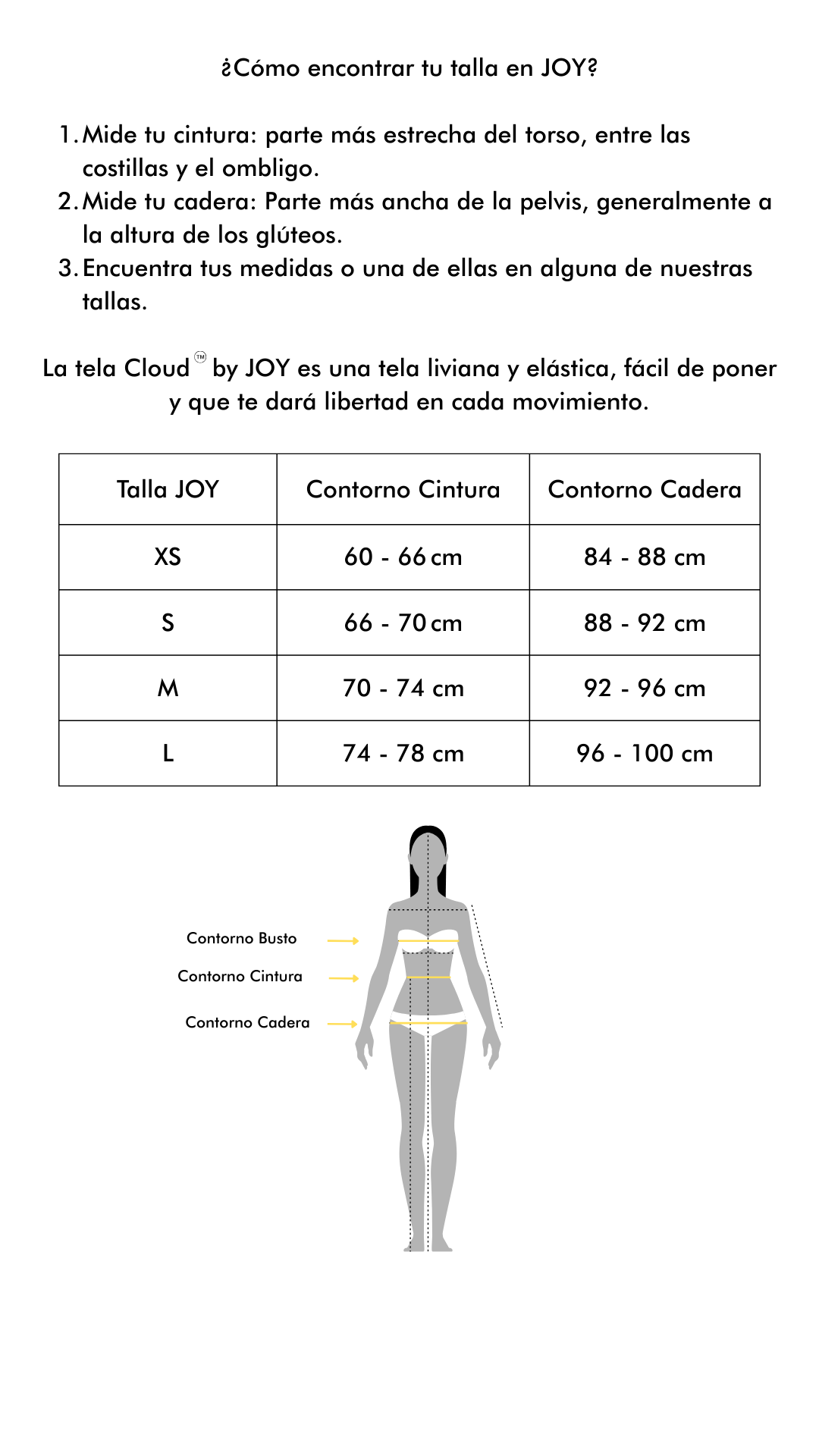 Tabla de Tallas