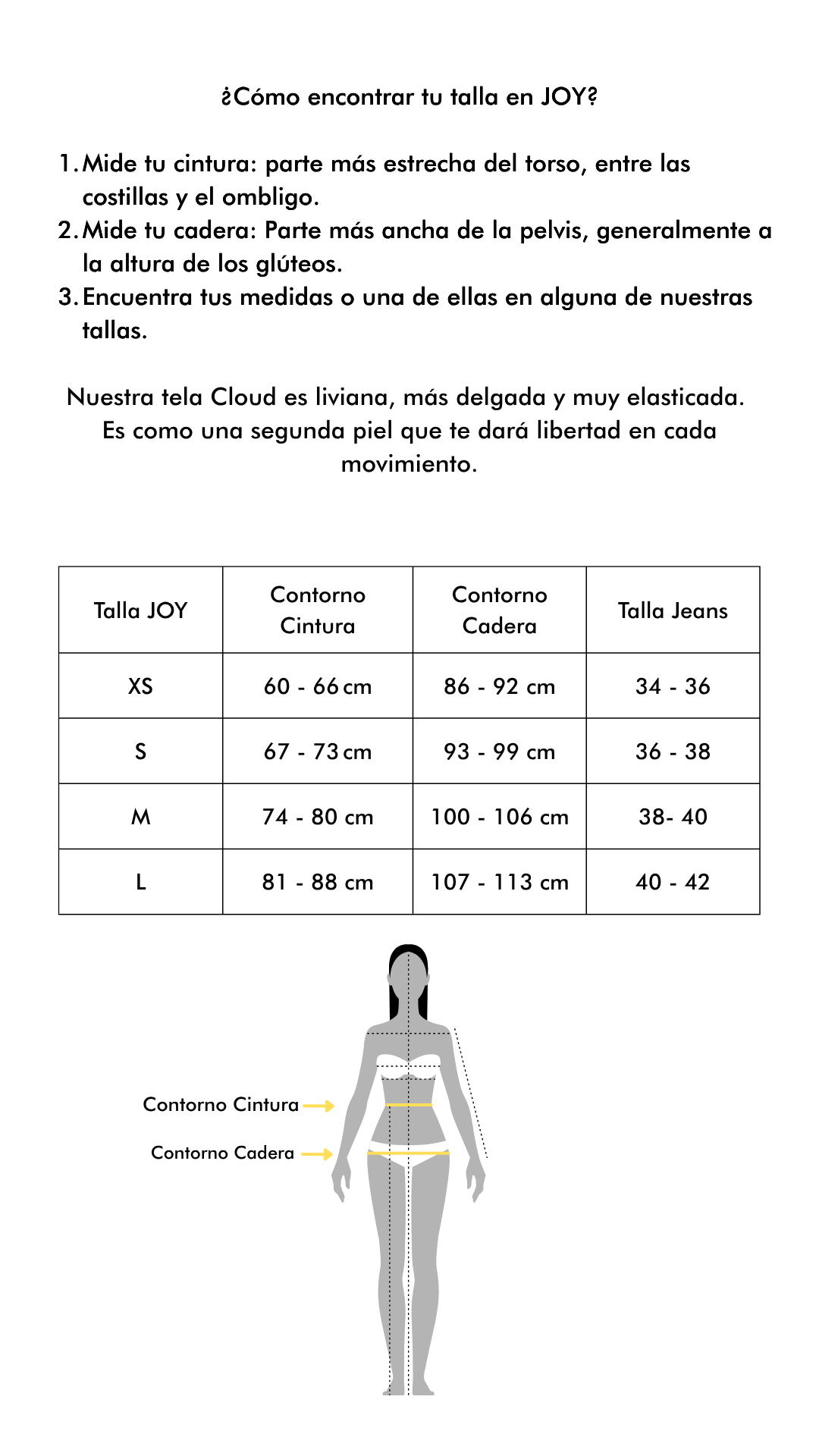 Tabla de Tallas