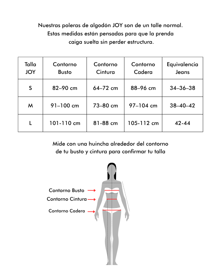 Tabla de Tallas