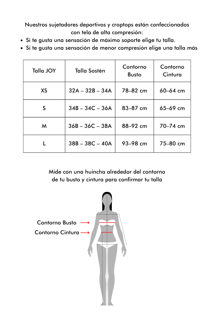 Tabla de Tallas
