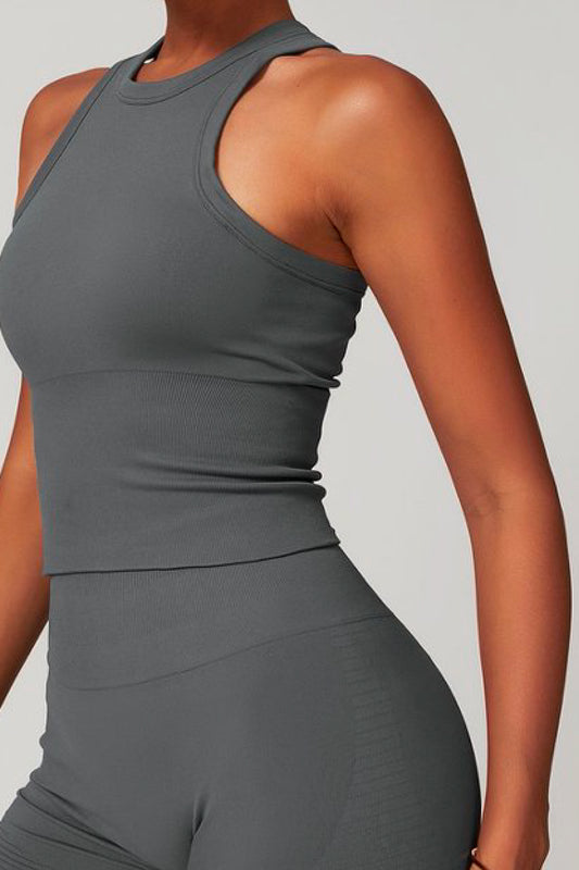 Tank top cuello alto_Grafito