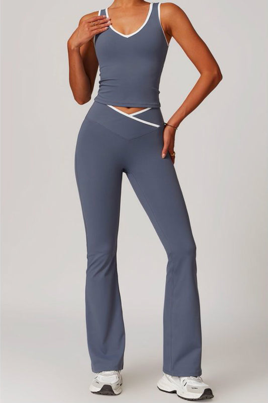 Tank top escotado copas_Gris Line