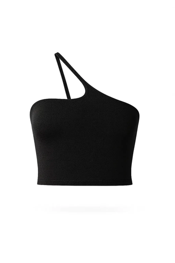 Croptop asimétrico_Negro