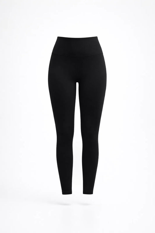 Legging tiro alto clean front_Negro